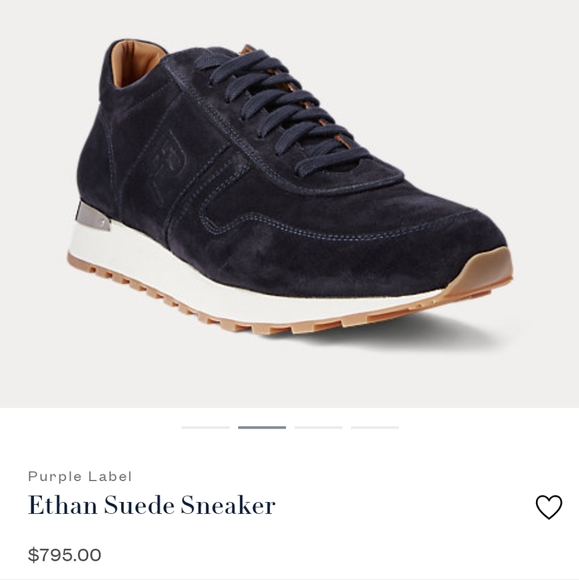 NEW Ralph Lauren Purple Label Ethan Suede Sneaker - Picture 4 of 9